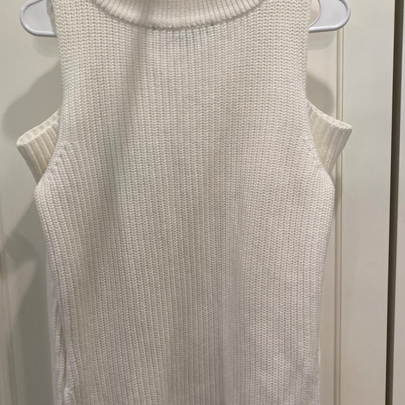 French Connection Small White Knit Cutout Sweater - Picture 2 of 4